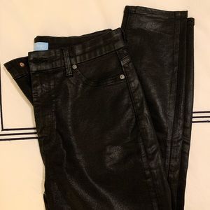 7 for all mankind | b(air) denim - coated black denim jeans size 30